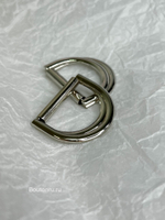 Полукольцо серебристое двойное