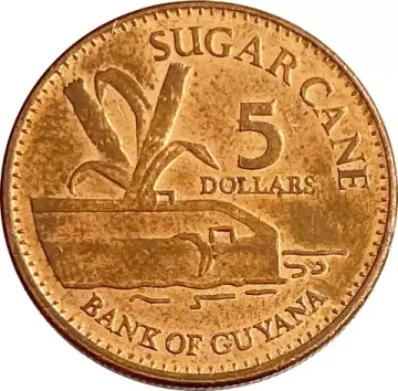 5 долларов 2012 Гайана