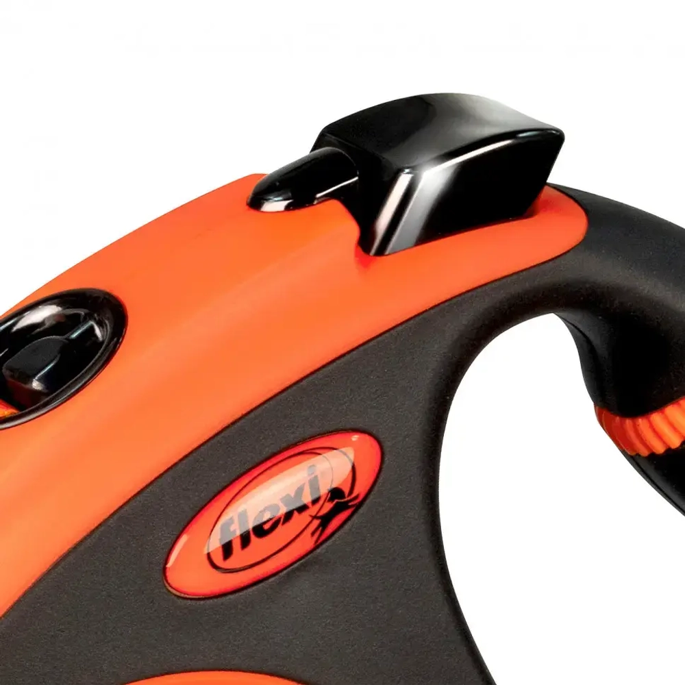 Flexi рулетка xtreme m (до 35 кг) 5 м лента оранжевая