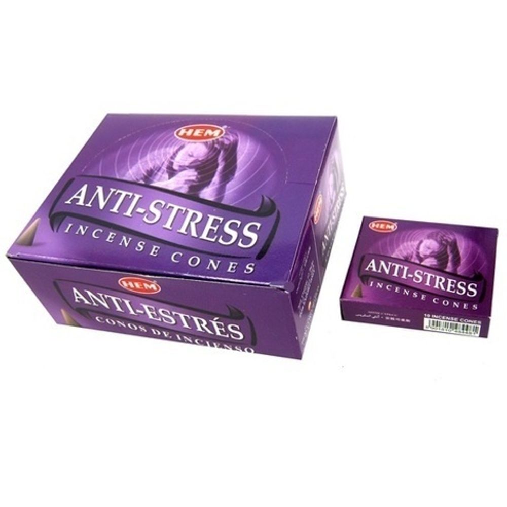 HEM Anti-Stress Благовоние-конус Анти-стресс, 10 шт