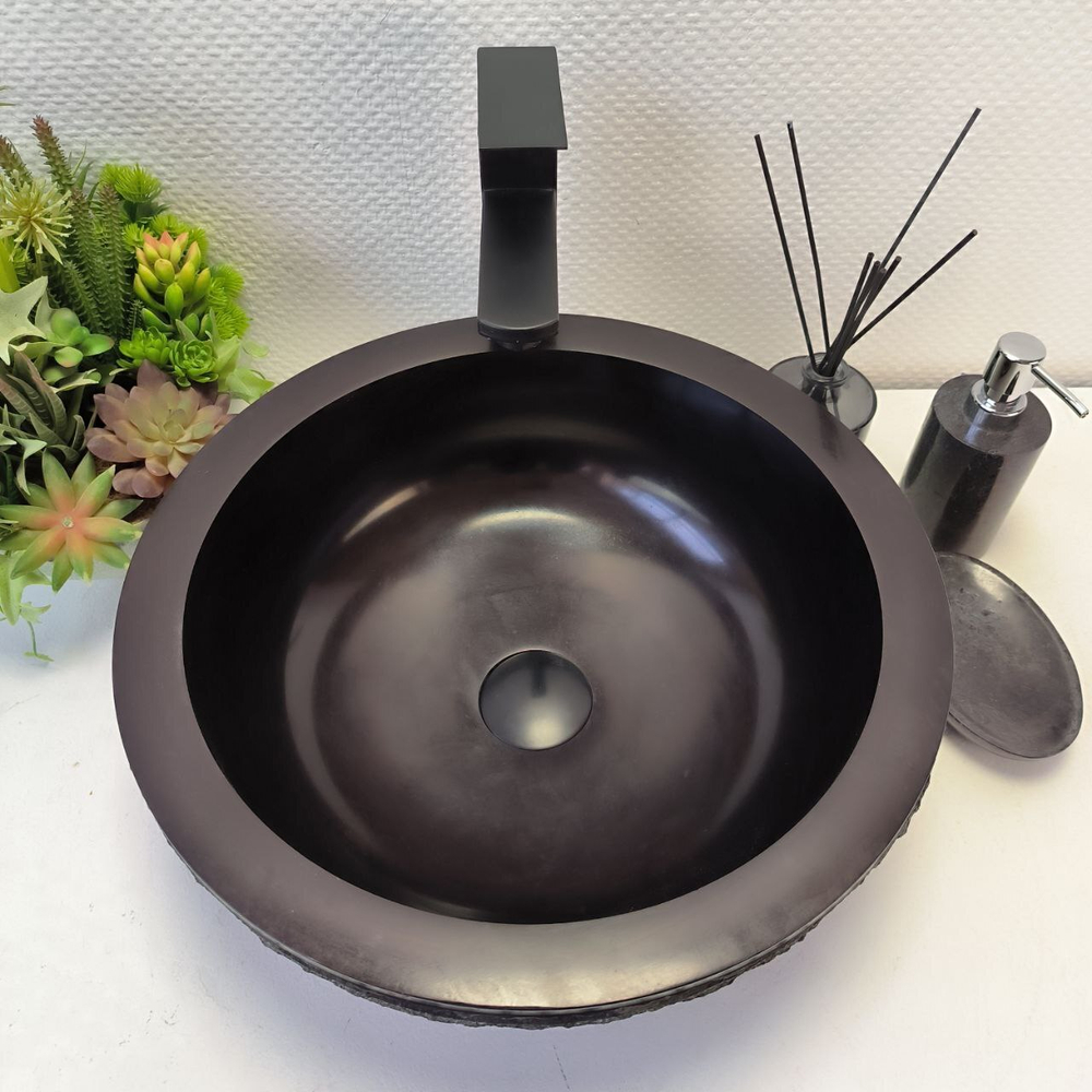 Раковина из андезита Bowl Black Marmo BA-62961 40*40*15 21