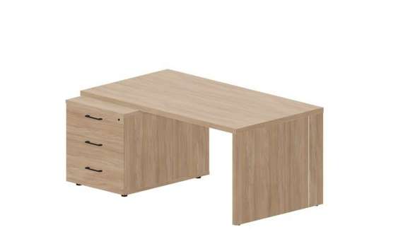 Стол на опорной тумбе 3 ящика (левый) 160(+0/15/30)х90х73.5см