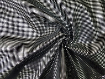 Подклад фольгированный таффета, 190Т, 55 гр, чёрный