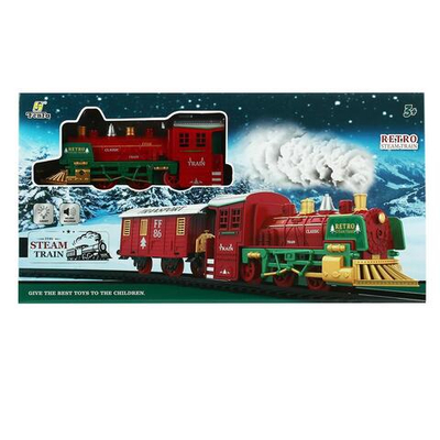 Железная дорога на бат. со светом и звуком, коробка 1603D-3D