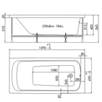 Ванна акриловая 1ACReal Gamma 160