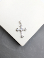 Подвеска крест с фианитами, 27*22мм