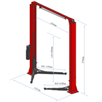 Подъемник электрогидравлический 4т 110-1900мм 2-х стоечный 380В верх.синхрон. (руч. спуск) GTE