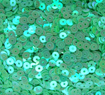 ПН011ДС4 Пайетки круглые плоские, цвет: зеленый непрозрачный (с перламутровым AB),  4 мм, 10 грамм