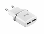 СЗУ USB Hoco C12 (12W, 2 порта) Белый