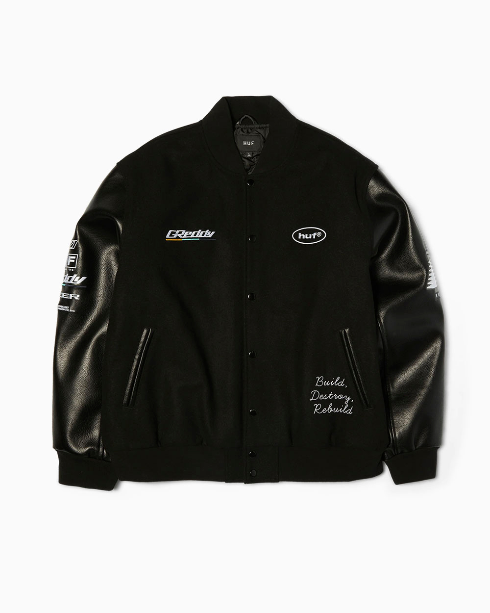 Куртка-бомбер HUF X Greddy Varsity Jac