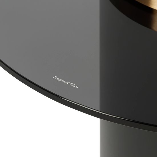 Кофейный стол Nille диаметр 60, сталь и стекло