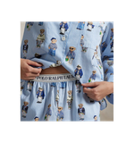 Женский хлопковый пижамный комплект Polo Ralph Lauren с принтом медвежонка Polo Bear