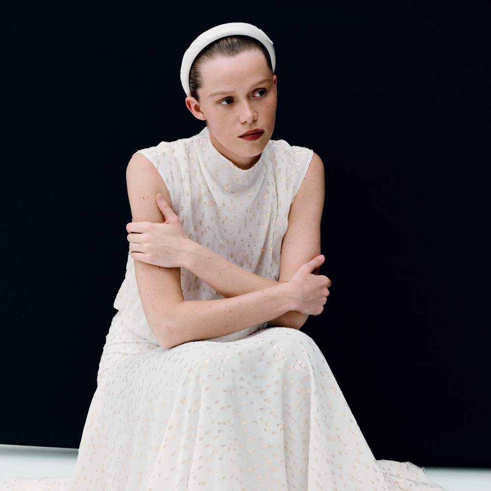 Ободок средний с декором веточка