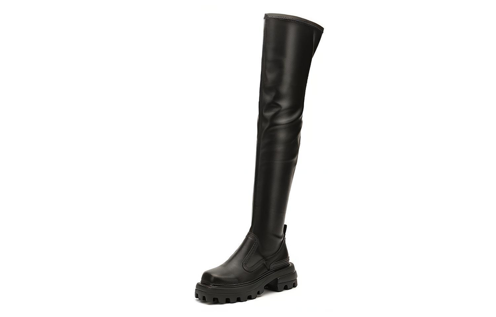 DAPHNE LAB Candy Series Knee High Over The Knee Boots Women"s Black
