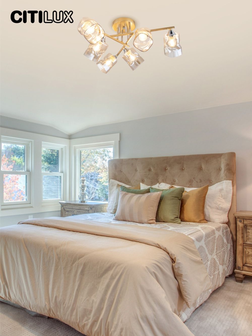 Citilux Клаус CL134162 Люстра потолочная Золото