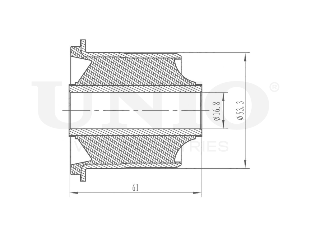 Сайлентблок внутренний переднего верхнего рычага UNIO RMP-20568