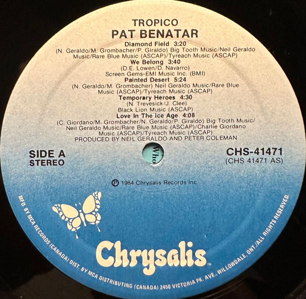 Pat Benatar - Tropico (Канада 1979г.)