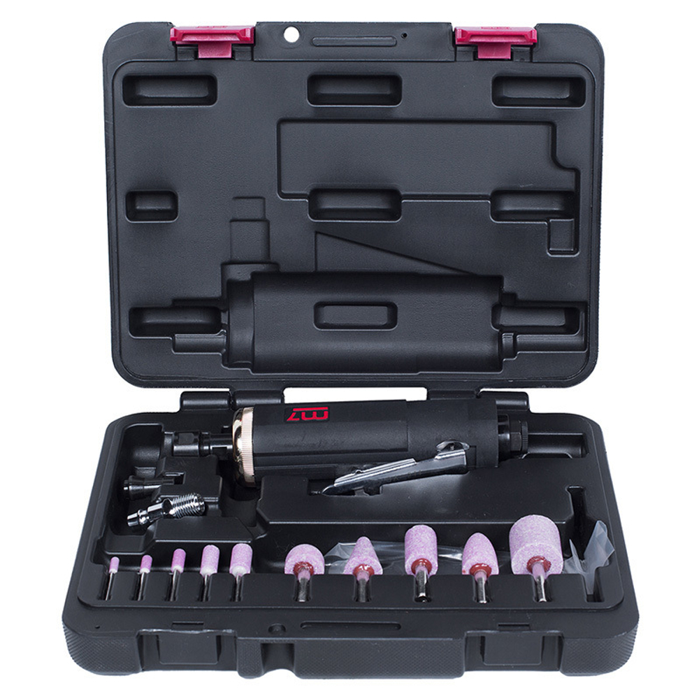 MIGHTY SEVEN (QA-0215A) Пневматическая бормашина (шарошка) 3 - 6 мм, 20000 об/мин, с набором принадлежностей, 15 предметов