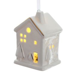 GAEM Фигурка декоративная подвесная "Домик" с подсветкой (2хLR44), 2в., L4,5 W4 H6 см, 2в.