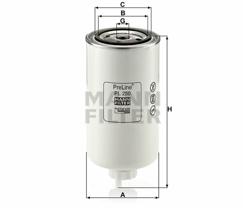 Фильтр топливный PL 250