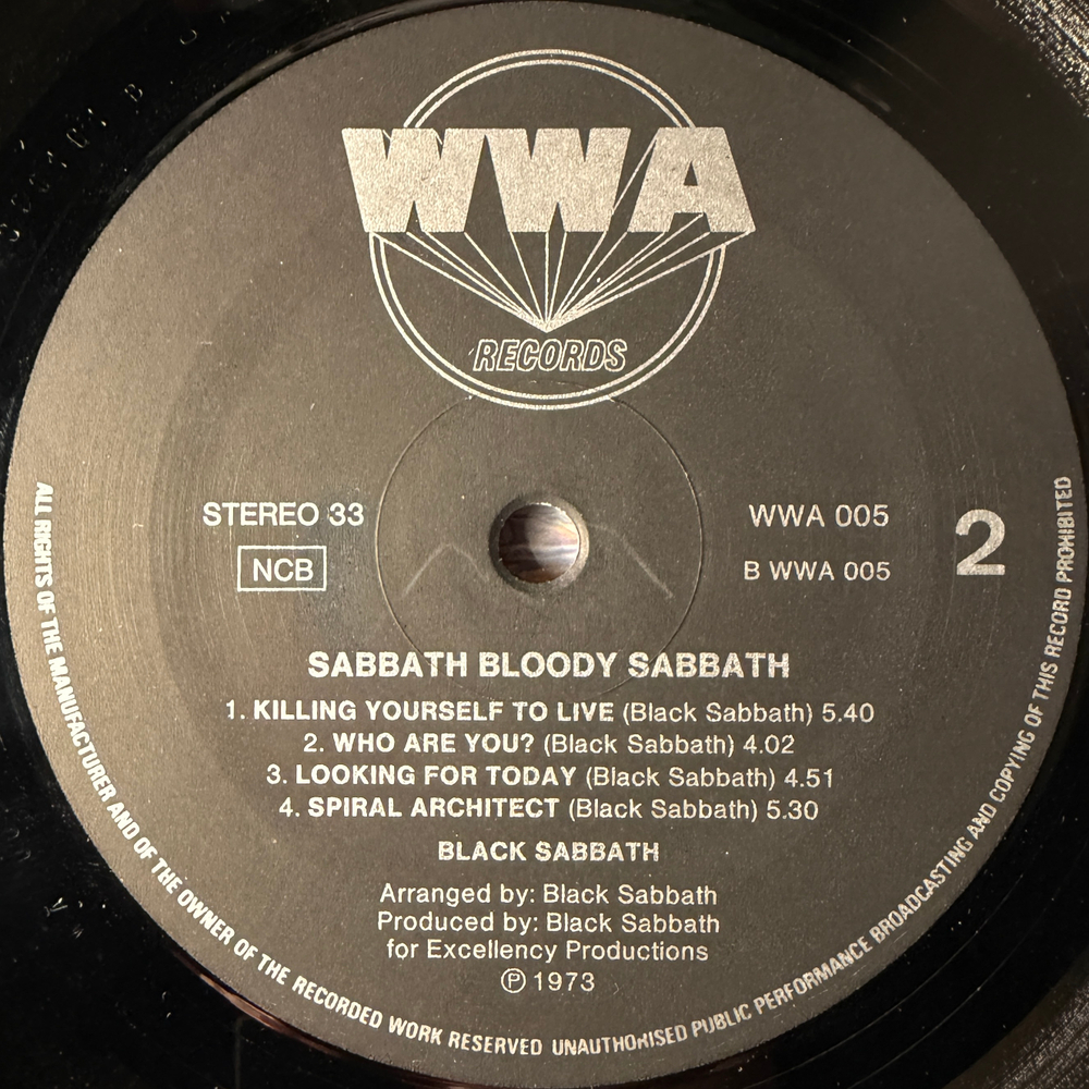 Black Sabbath - Sabbath Bloody Sabbath (Скандинавия 1973г.)