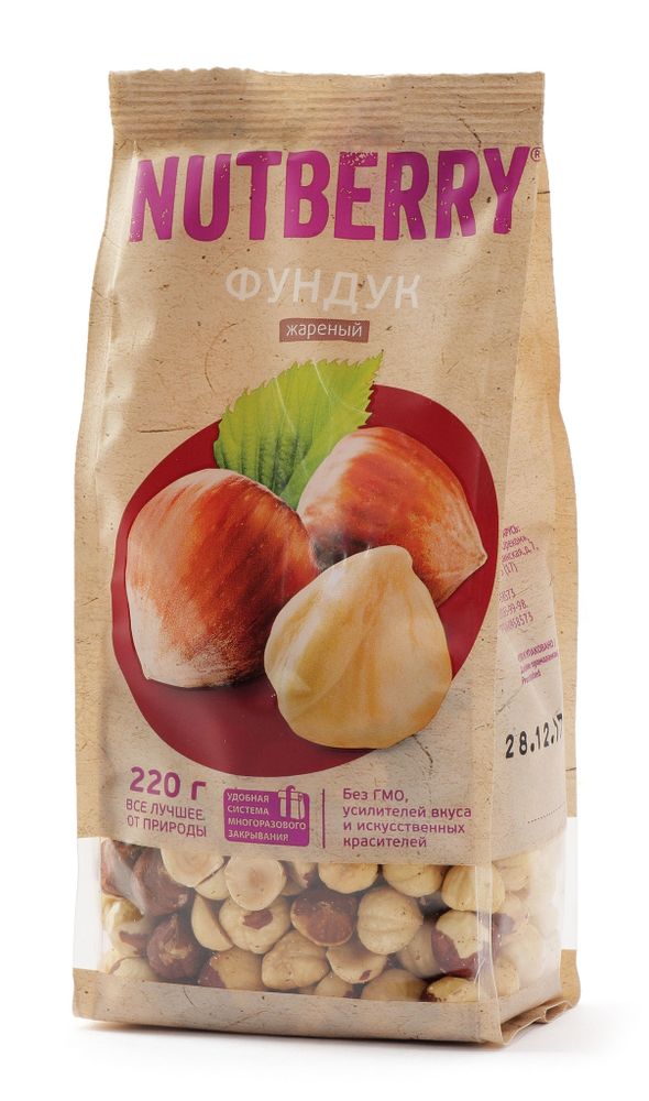 NUTBERRY Фундук жареный 220 г