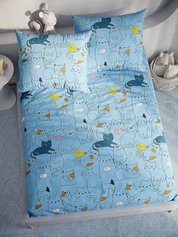 Постельное белье "Cary" 1,5-сп   наволочка 50х70 1шт Простынь  150х215 см  Пододеяльник 145х215 см  Сказка сатин