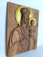 Освященная Икона Божией Матери «Призри на смирение" из дуба