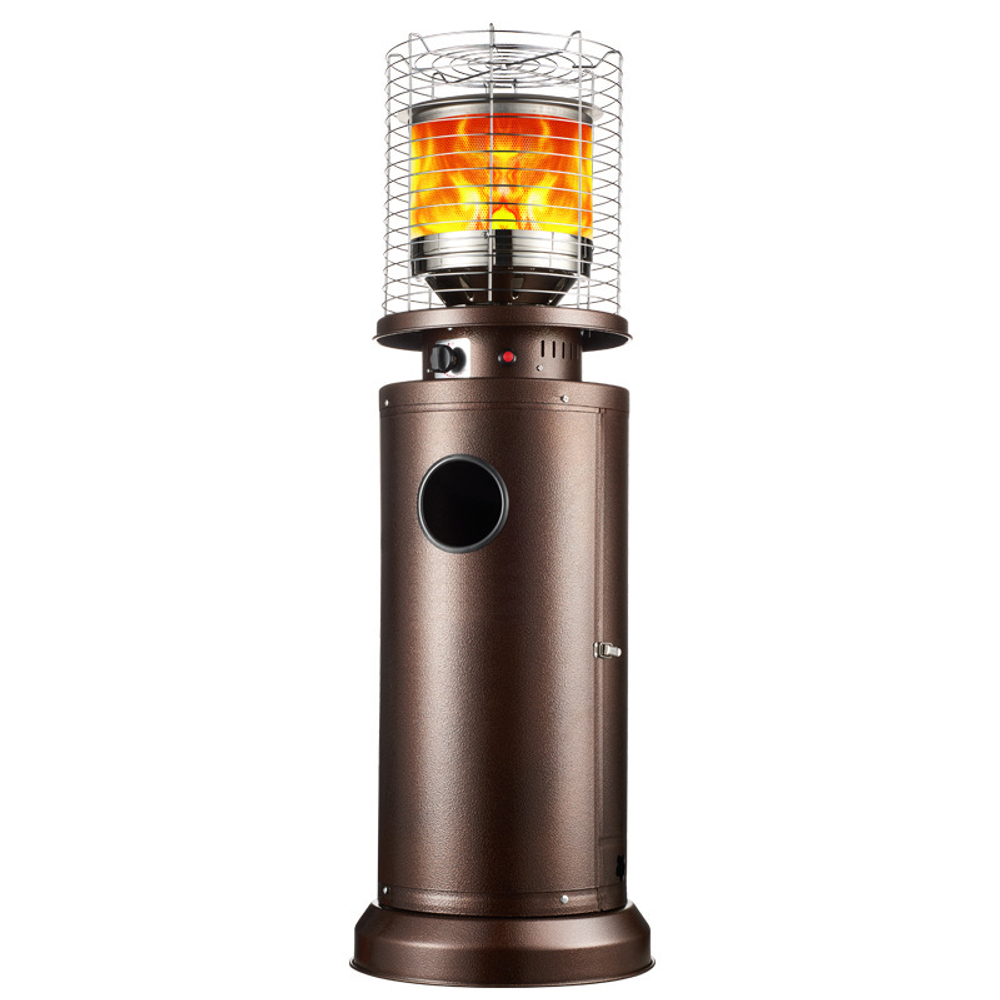 Уличный газовый инфракрасный обогреватель с комплектом для подключения «БАШНЯ»  цвет: черный