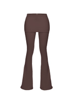 chocolate flared trousers