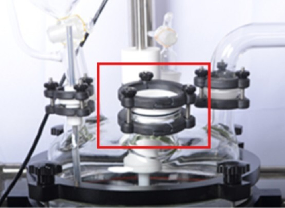 Заглушка PTFE + фланец 80мм на крышку реактора 100л