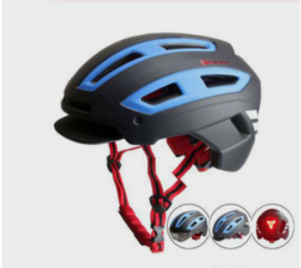 Шлем Jepozra S-002, очки на магнитах +задний стоп (черно-синий)