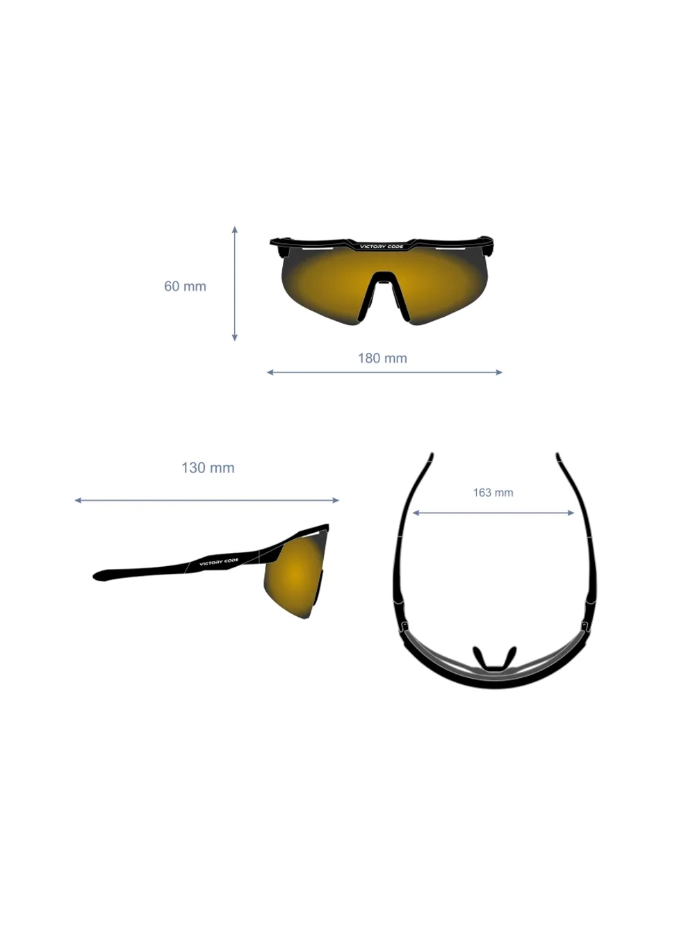 Очки Extreme / Зеркальный золотистый