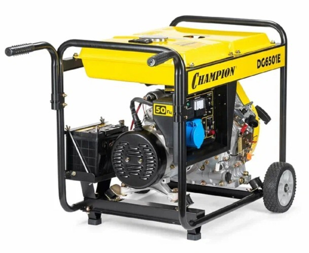 Генератор дизельный с воздушным охлаждением CHAMPION DG6501E