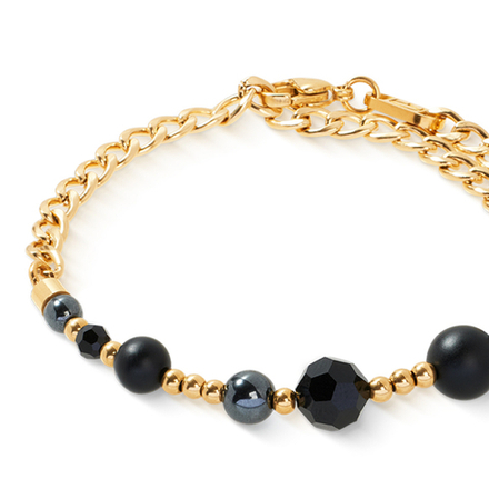 Браслет Coeur de Lion Black-Gold 4089/30-1316