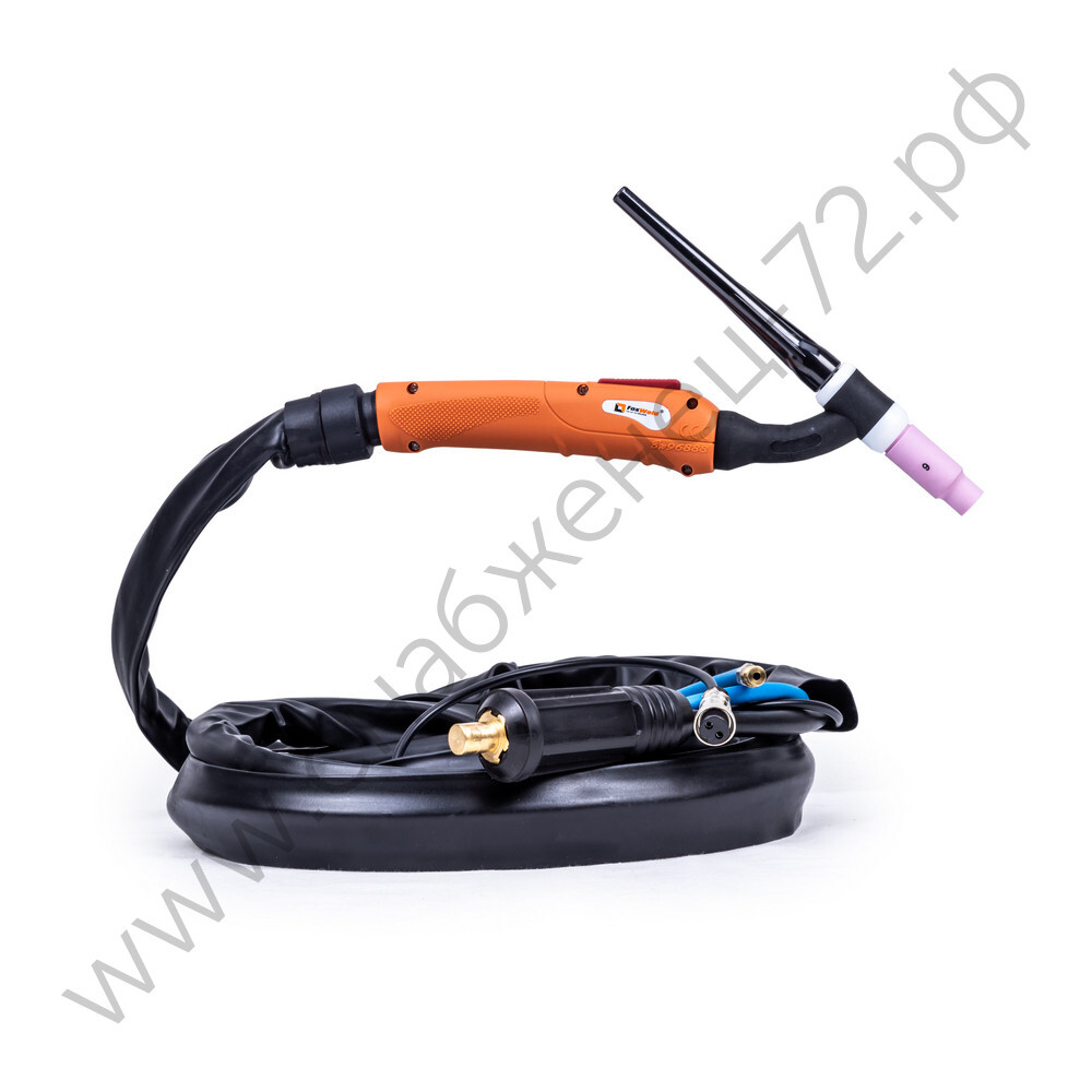 FoxWeld Горелка UnoTIG-26-Flex 4м (разъем 35мм2, с кнопкой, пр-во FoxWeld/КНР)