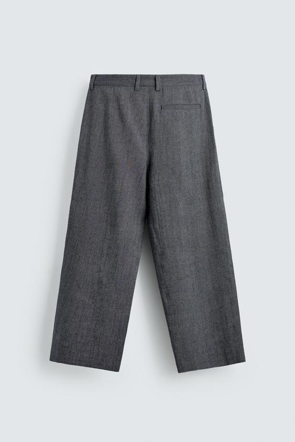 ZARA БРЮКИ RELAXED FIT СО СКЛАДКАМИ, СИНИЙ