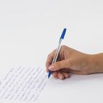 Ручка шариковая STAFF "BP-03", СИНЯЯ, корпус прозрачный, узел 1 мм, линия письма 0,5 мм, 143742