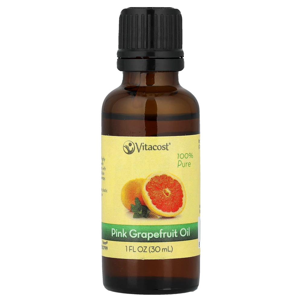 Vitacost, 100% Pure Pink Grapefruit Oil, 1 fl oz (30 ml)