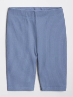 Голубой костюм для девочки на лето в полоску