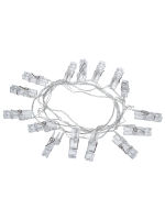 Гирлянда светодиодная "Прищепки" 3 м, 15LED, белый, 8 режимов, 250 В, IP20, TDM SQ0361-0093