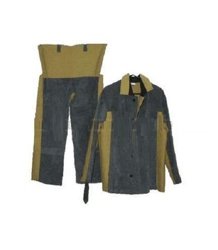 Костюм сварщика брезентовый со спилком брюки (т.серый/хаки)