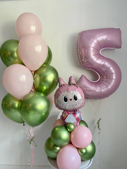 Воздушные шары Лабубу розовая №3446