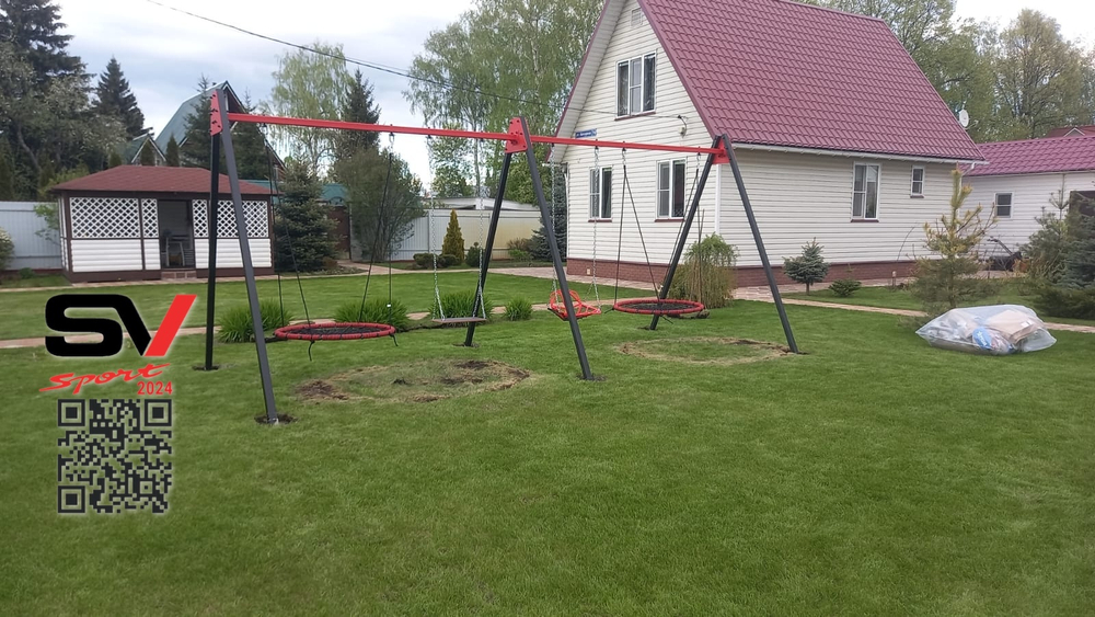 Монтаж уличных качелей Sv Sport Maxi х 2
