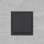 Кнопка двухклавишная, KANT, черный уголь