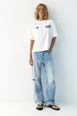 PULL&BEAR Футболка Mickey Mouse, цвет льда