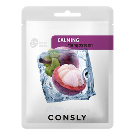 Маска тканевая с экстрактом мангостина - Consly Mangosteen calming mask pack