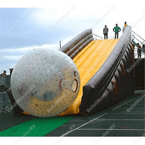 Надувная горка для зорба "Yellow ramp"