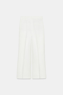 ZARA БРЮКИ STRAIGHT FIT — ZW COLLECTION, ЭКРЮ