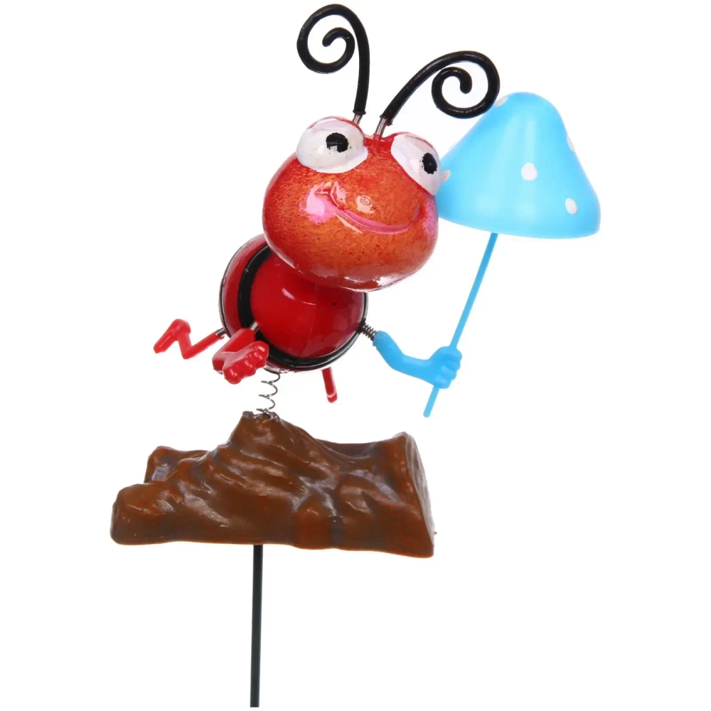 Фигура на спице «Пчёлка с грибочком» 60 см (фигура 14*8 см), микс